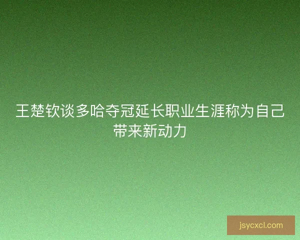 王楚钦谈多哈夺冠延长职业生涯称为自己带来新动力 王楚钦谈多哈夺冠延长职业生涯称为自己带来新动力